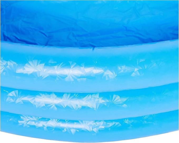 Intex Crystal Blue 5ft Inflatable Kids Pool – Portable Foldable Outdoor Swimming Pool for Toddlers & Children, 3-Ring Design, 87 Gallon (330L) Capacity – Model 58426NP
