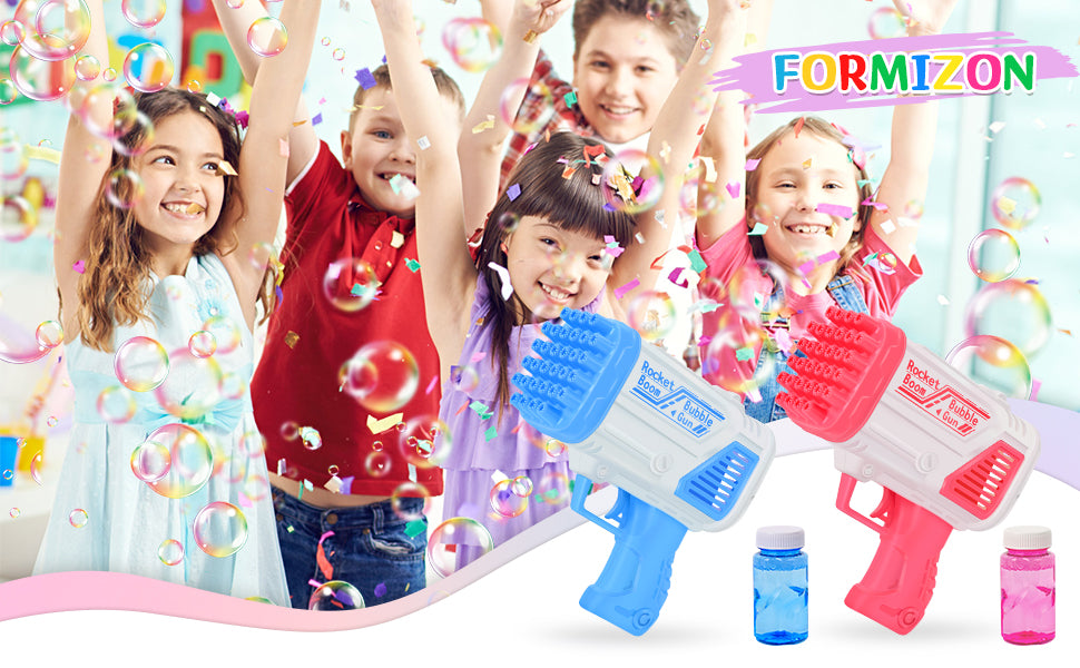 2-in-1 Electric Bazooka Bubble Gun – Automatic Bubble Maker Toy for Kids, Perfect Gift for Parties & Summer Fun