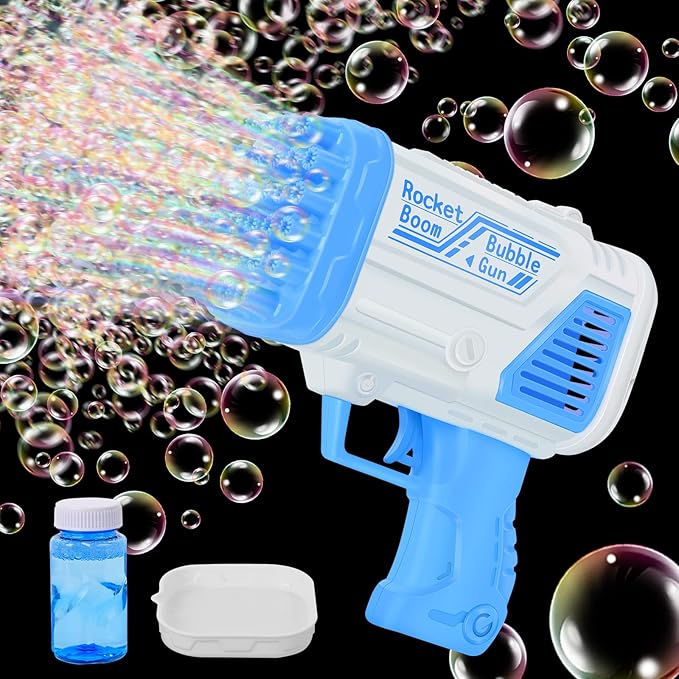 2-in-1 Electric Bazooka Bubble Gun – Automatic Bubble Maker Toy for Kids, Perfect Gift for Parties & Summer Fun