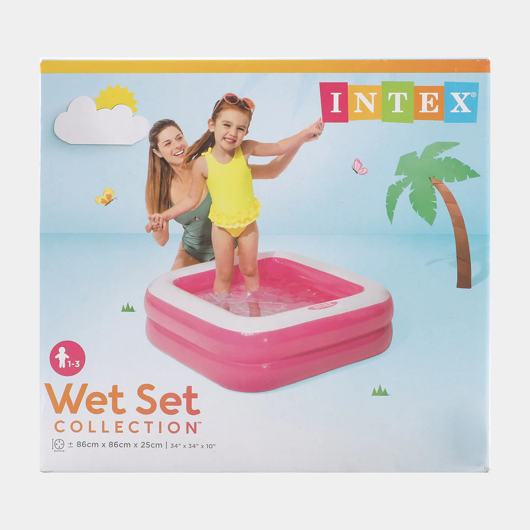 Intex Wet Set Collection Baby Pool 34x34x10 - Inflatable Toddler Splash Pool for 1-3 Years | PVC & Vinyl, Portable Kids Paddling Pool