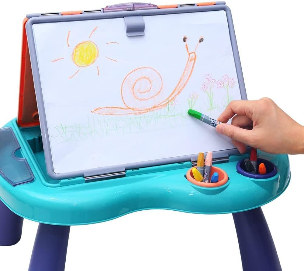 2-in-1 Kids Tabletop Art Easel: Double-Sided Magnetic Chalkboard & Dry-Erase Board for Toddlers | Adjustable Wooden Standing Easel