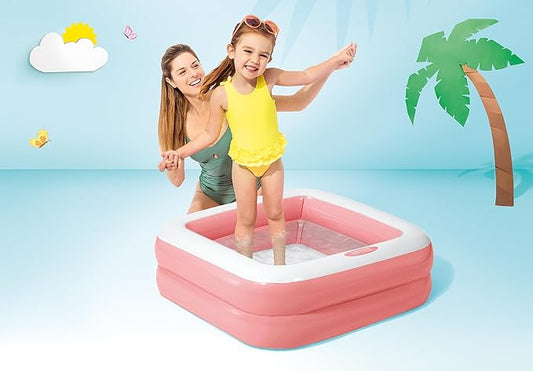 Intex Wet Set Collection Baby Pool 34x34x10 - Inflatable Toddler Splash Pool for 1-3 Years | PVC & Vinyl, Portable Kids Paddling Pool